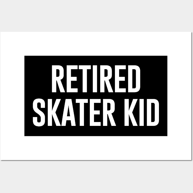 Retired Skater Kid Wall Art by sewwani